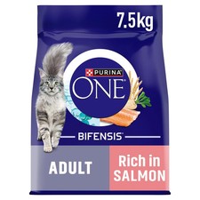 PURINA ONE Bifensis Adult Dry Cat Food Salmon 7.5kg Pack 4.41 per kilo