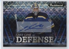 2023-24 Upper Deck Parkhurst Last Line of Defense Blue Jordan Binnington Auto