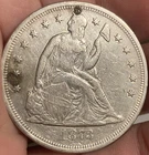 1873 Seated Liberty Silver Dollar Better Date XF Details
