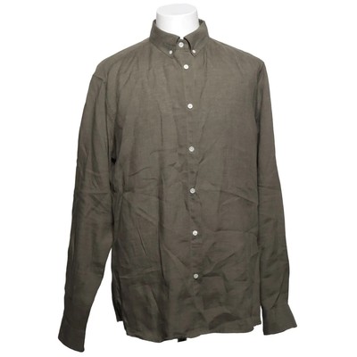 Asket, Businesshemd, Größe: XL, THE LINEN SHIRT, Grün, Leinen, Herren #vl8