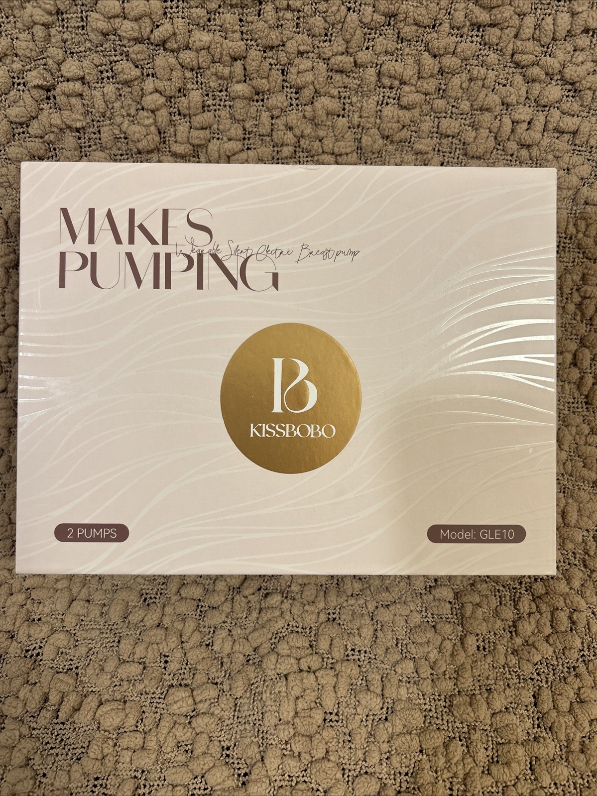 KISSBOBO GLE10 Hands-Free Electric Wearable Breast Pump Open Box-image