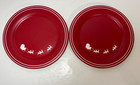 Threshold Matte Red with White Santa Reindeer Silhouette Salad Plates Set of 2