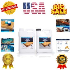 Table Top Epoxy Resin Kit - 1 Gallon Crystal Clear Epoxy with High Gloss  UV...