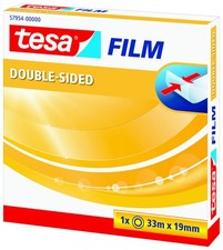 tesafilm 57954 Double-Sided Transparent Tape, 33m x 19mm