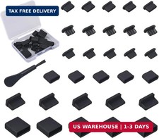 30x USB Dust Cover Port Plugs, 6 Types Silicone USB Cap Port Stopper for USB Typ