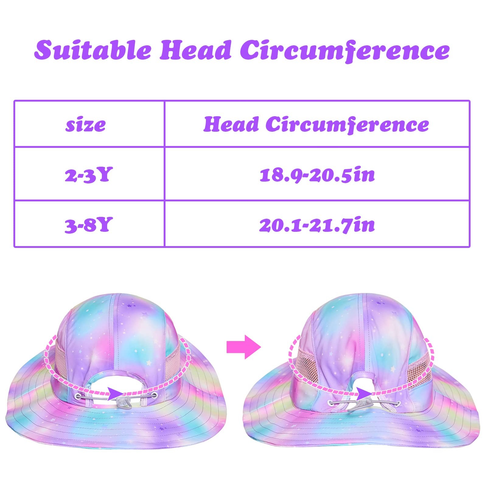 Kids Sun Hat for Toddler Girls Unicorn Bucket Hats UV Protection Summer Hat f...