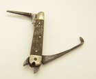 O. BARNETT TOOL CO. - 1900 - 1915 - Tool Knife - Nice Picked Bone Handle - Used — photo 2