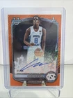 2025-26 Bowman Chrome Prospect Caleb Wilson 1st Auto Orange Shimmer /25 Tarheels
