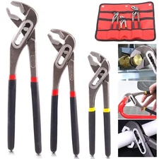 3 Pack Adjustable Water Pump Pipe Tools 812 Inch Groove Pliers Quickrelease Plum