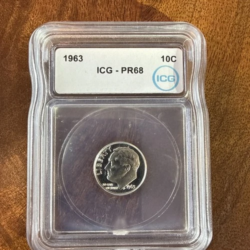 1963 Roosevelt Dime PROOF, ICG PR-68 Plus A Free 1998-S Proof Dime!