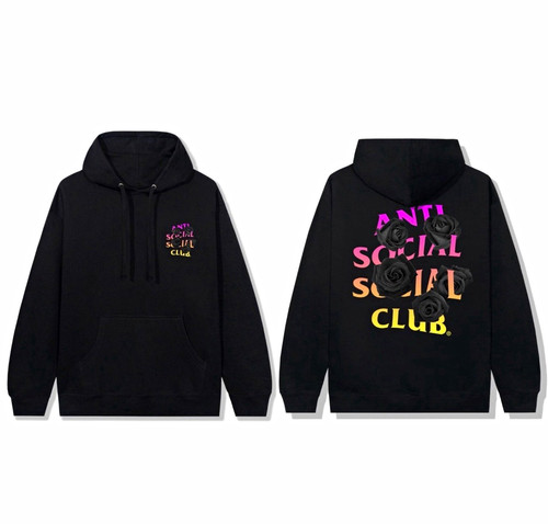 Anti Social Social Club Pullover Hoodie Graphic Logo Print Black Men's XL