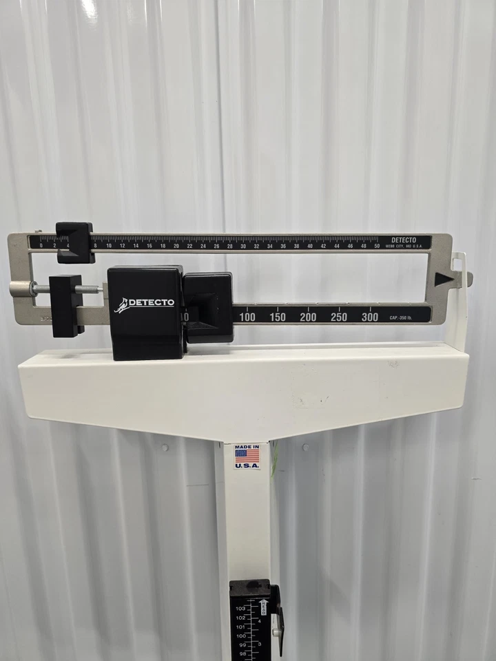 Báscula médica a nivel de ojo Detecto Weigh Beam, varilla de altura, 350 lb Foto 3 de 3