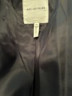 AVEC LES FILLES Black Faux Leather Trench Coat Belted Double Breasted size XL — photo 6