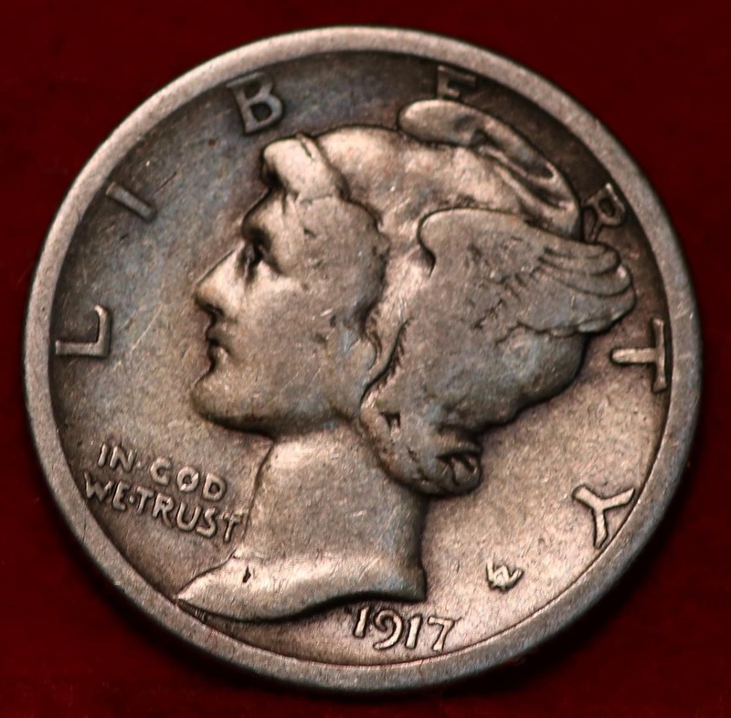 1917-S San Francisco Mint Silver Mercury Dime