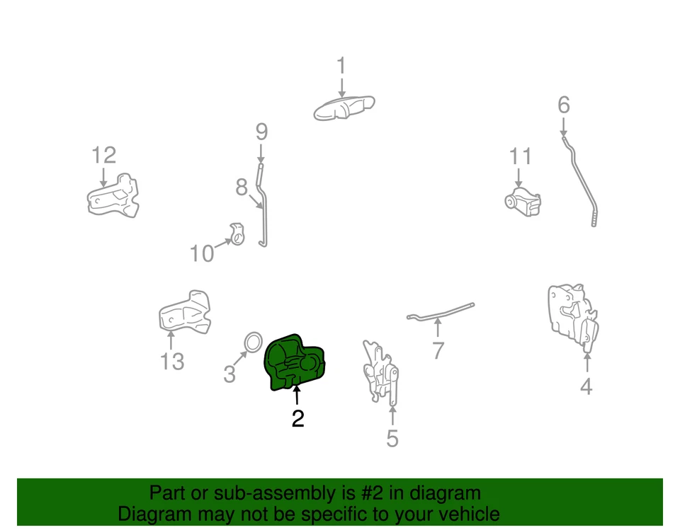Подлинная внутренняя ручка Ford 6W1Z-5421818-B QTY 1 - Изображение 2 из 2