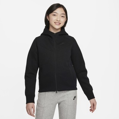 Nike NSW Tech Fleece Mädchen Kapuzenjacke Kinder Hoodie Sweatshirt Sweatjacke