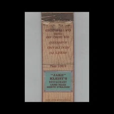 Matchbook Cover Jake's Restaurant North Syracuse NY