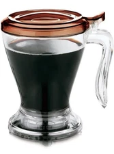Timolino Clever Dripper W/ Lid Ingeni Coffee & Tea Maker Clear Body/Brown Lid