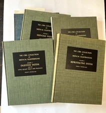 The Ciba Collection of Medial Illustrations Book LOT of 5 Reproductive Nervous