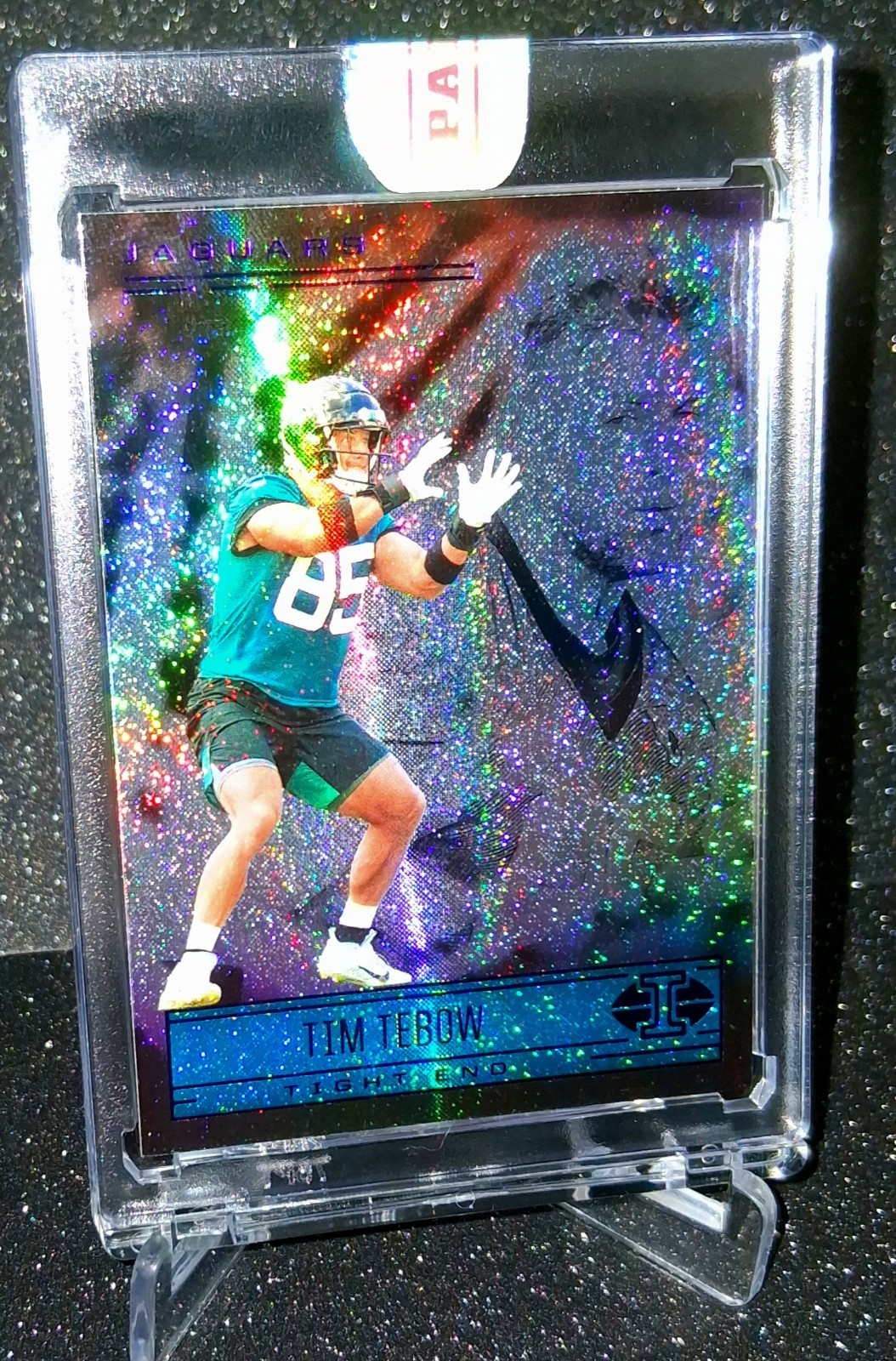 🔥TIM TEBOW🔥2021 Panini Illusions - #10 Trophy Collection DOTS Parallel  SP