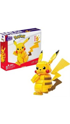 MEGA Pokemon Jumbo Pikachu Construction Set 825pc-New 