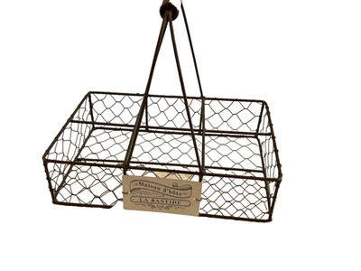 MAISONS DU MONDE panier en métal grillagé style industriel range verres - Photo 1/4