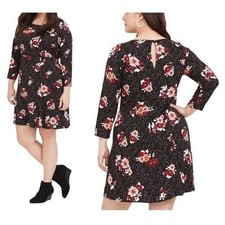 Torrid Dark Floral Keyhole Dress 3X