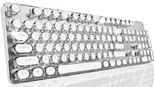 EWEADN TK950 Typewriter Keyboard Wireless Mechanical Keyboard, 104 Keys Aesth...