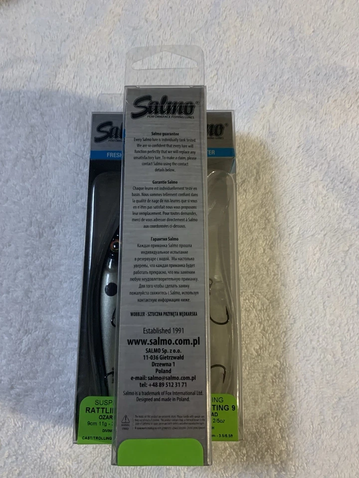 (LOTE DE 3) SALMO RATTLIN' STING 9 SUSPENSIÓN 2/5oz. OZARK SHAD NUEVO EN PAQUETE Foto 3 de 3