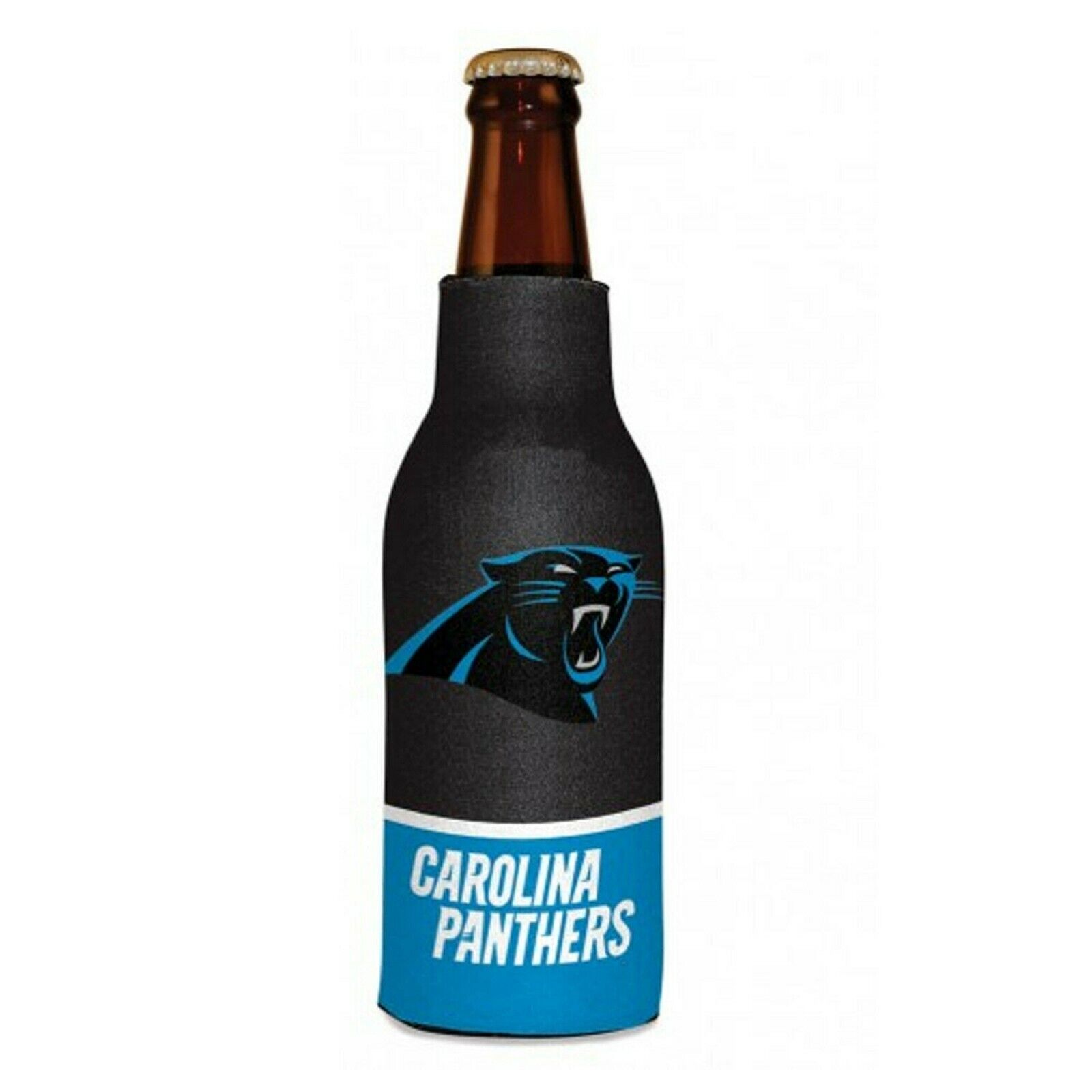 Free Shipping Set of 2 New Carolina Panthers Insulated Can/&Bottle Koozies
