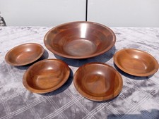 Solid Walnut Salad Bowl Set