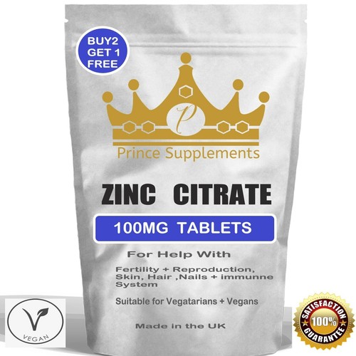 ZINC CITRATE TABLETS 100MG/ CAPSULES 100 IMMUNE SYSTEM SEXUAL HEALTH