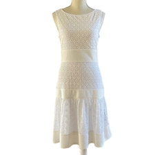 Taylor Crisp White Lace Dress 2
