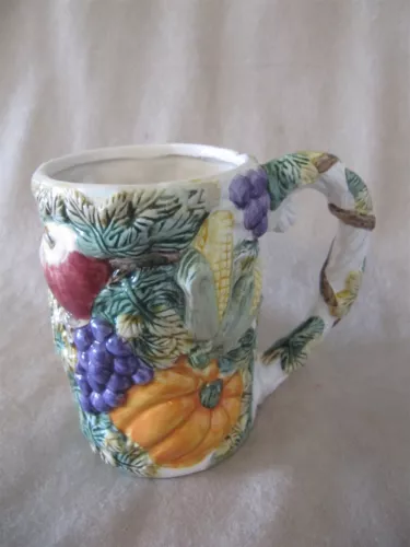 FITZ & FLOYD OMNIBUS HARVEST BOUNTY MUG 1993 EXCELLENT CONDITION