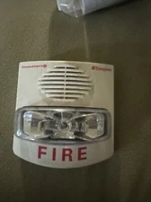 SIMPLEX 49AV-WWF HORN W/ STROBE W/ White GRILLE AUDIBLE VISUAL FIRE ALARM
