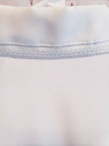 Claudia Richard Women Sheer Long Sleeve Blouse White Embroidered Sz 10 Vintage - Bild 11 von 12