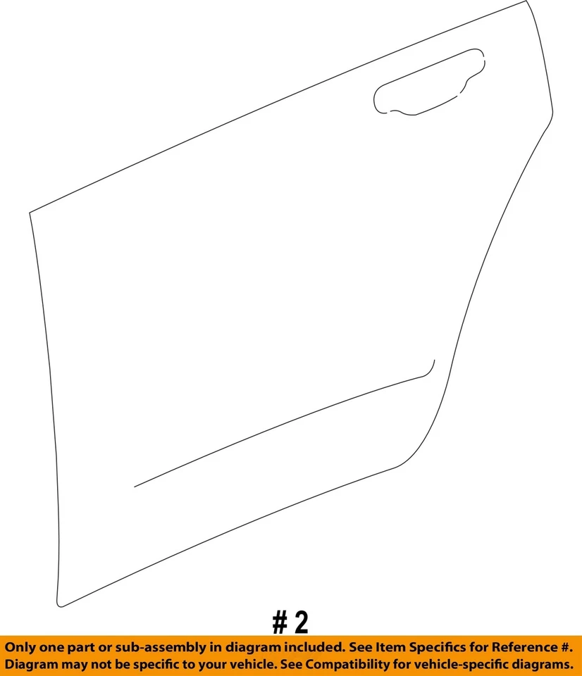 Panel exterior derecho Lincoln Ford OEM 98-10 Town Car-Door 3W1Z5424700BA Foto 2 de 2