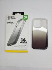 BodyGuardz - Funda Ace Pro Gravity para iPhone 14 Pro (cámara grande) - Negra/Blanca