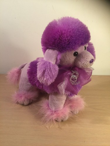 purple poodle stuffed animal