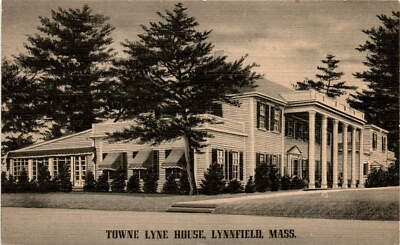 TOWNE LYNE HOUSE, LYNNFIELD, MASS, Newburyport Turnpike Route Postcard