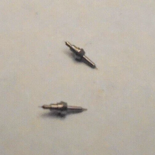 2 WALTHAM 14 SIZE BALANCE STAFFS #7355 PIVOT-11 MODEL 1884 NOS  ---  BB-887