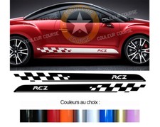 2 X BANDES BAS DE CAISSE POUR PEUGEOT RCZ DECO PORTIERE STICKER BD540-33