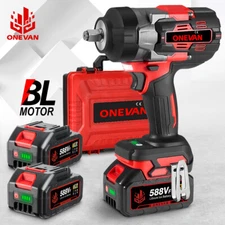 2800Nm Cordless Impact Wrench 1/2" Brushless High Power Driver Drill W/ Battery