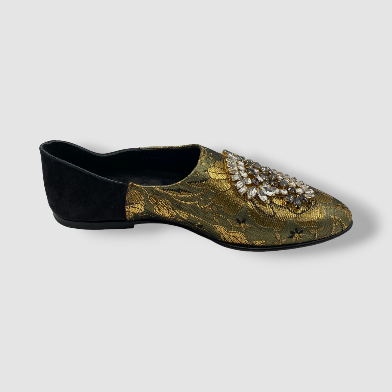 PANTOFOLA D’ORO Scarpe pantofole jacquard Dolce & Gabbana da uomo oro Jason damascato $3545 taglia 7