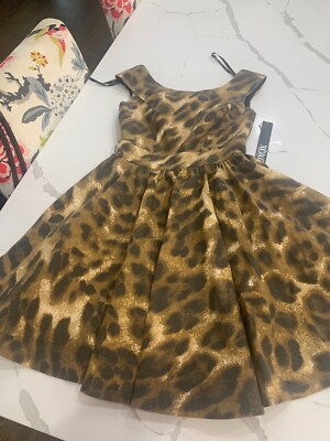 XOXO Kissed By A Star Tiger Print Dress NWT Ladies Size 3/4