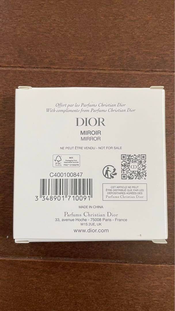 Christian Dior mirror w/BOX SILVER logo Novelty JAPAN