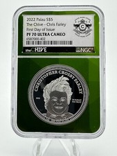 2022 $5 Silver Coin The Chive Chris Farley NGC PF70 UCAM First Day Of Release.