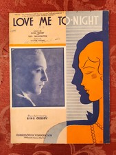 RARE Sheet Music Love Me Tonight Bing Crosby Ned Washington Victor Young 1932
