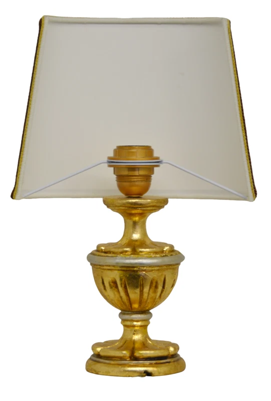 Lampada Lumetto Oro con Paralume Cono liscio - h37,7 cm, fotografia 3 di 7