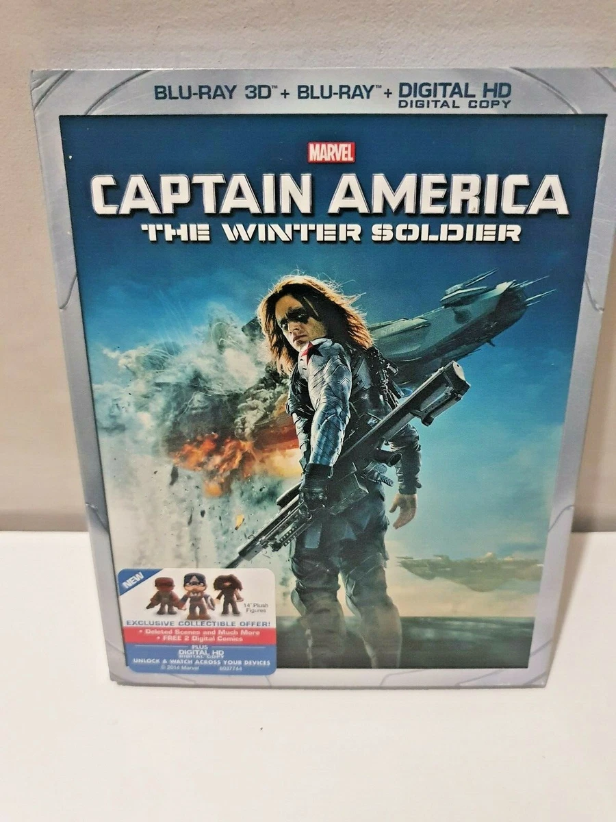 Captain America 2 Winter Soldier 3D 2D Blu Ray BUCKY WalMart Slip
